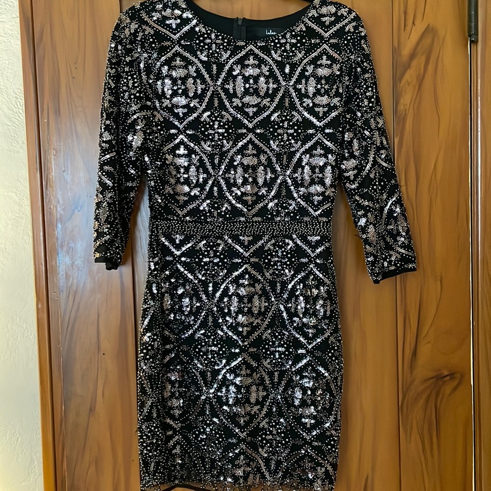 Lulu’s Bright Night Beaded Sequin Minidress